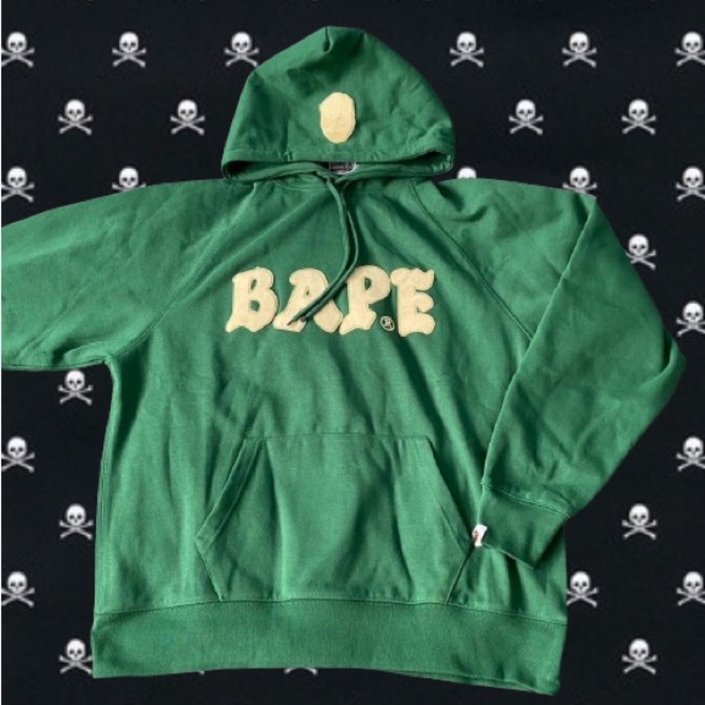 Green and velvet BAPE Hoodie